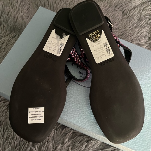Prada pink swarvoski crystal sandals NIB - Picture 9 of 10